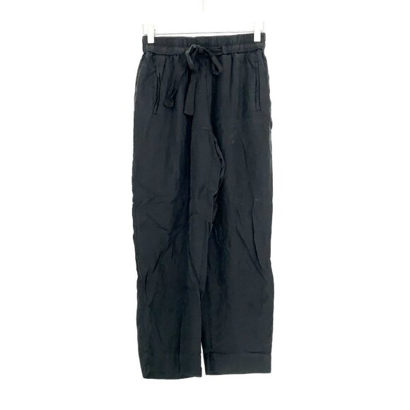& Other Stories black drawstring paperbag cropped pant size 2 - Picture 1 of 11